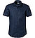 Kurzarmhemd, Slim Fit, Baumwolle, nachtblau - nachtblau