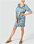 Kleid aus Seide - blau