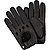 Autofahrer-Handschuhe, Hirschleder, schwarz - schwarz