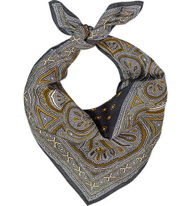 Bandana, Seide, graphit-messing