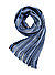 Schal, Wolle, blau gestreift - blau