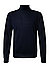 Rollkragenpullover, Merinowolle, navy - navy