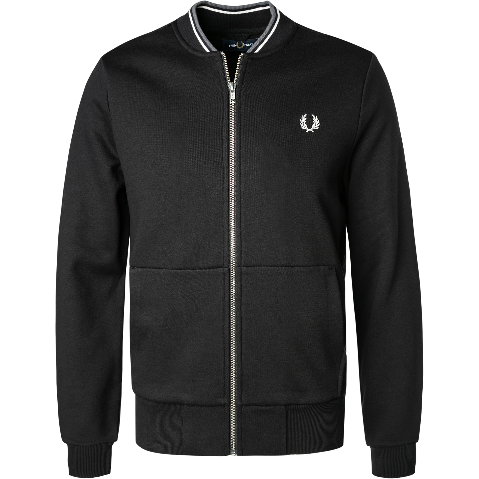 Fred Perry Herren Sweatjacke schwarz unifarben