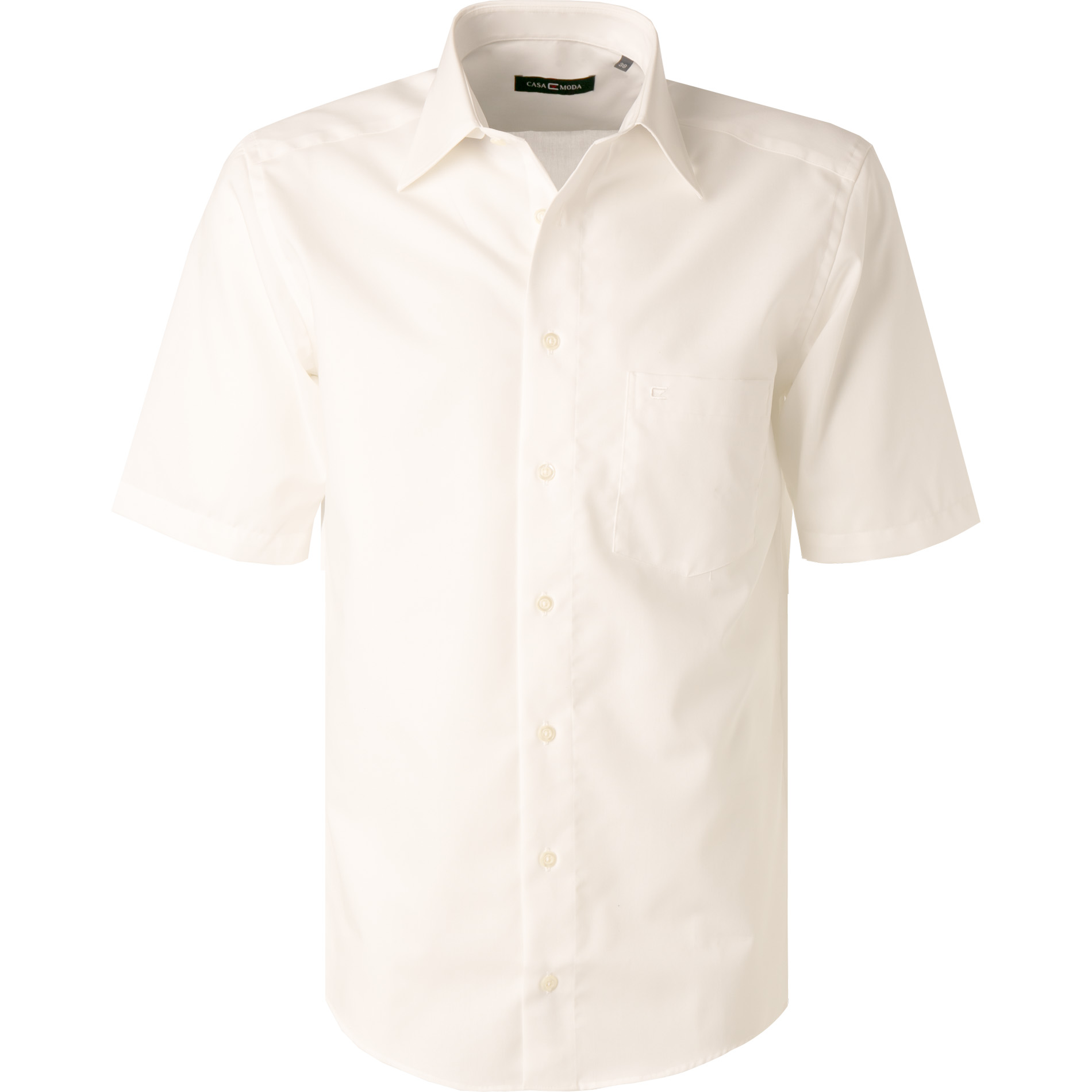 CasaModa Herren Kurzarmhemd weiß Baumwolle Comfort Fit