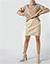 Rock aus Kunstleder - beige