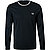 Longsleeve, Baumwolle, schwarz - schwarz