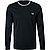 Longsleeve, Baumwolle, schwarz - schwarz