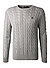 Pullover, Baumwolle, grau - grau