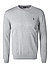 Pullover, Slim Fit, Pima Baumwolle, hellgrau meliert - grau