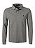 Polo-Shirt, Slim Fit, Baumwoll-Piqué, grau meliert - grau