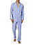 Pyjama, Baumwolle, hellblau - hellblau