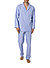 Pyjama, Baumwolle, hellblau - hellblau