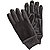 Handschuhe, Schafleder Touchscreen, schwarz-grau - schwarz
