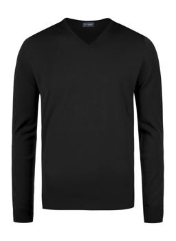 Stylingtipps Beschreibungsbild von John Smedley V-Pullover Bobby black