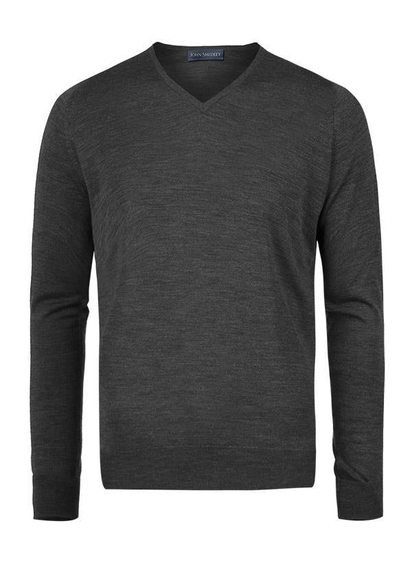 John Smedley V-Pullover Bobby charcoal