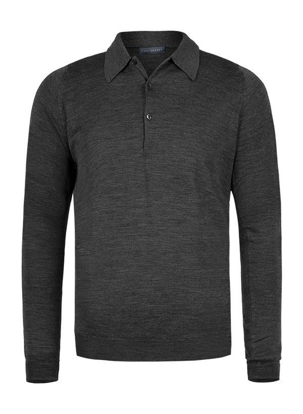 John Smedley Polo Pullover Dorset charcoal