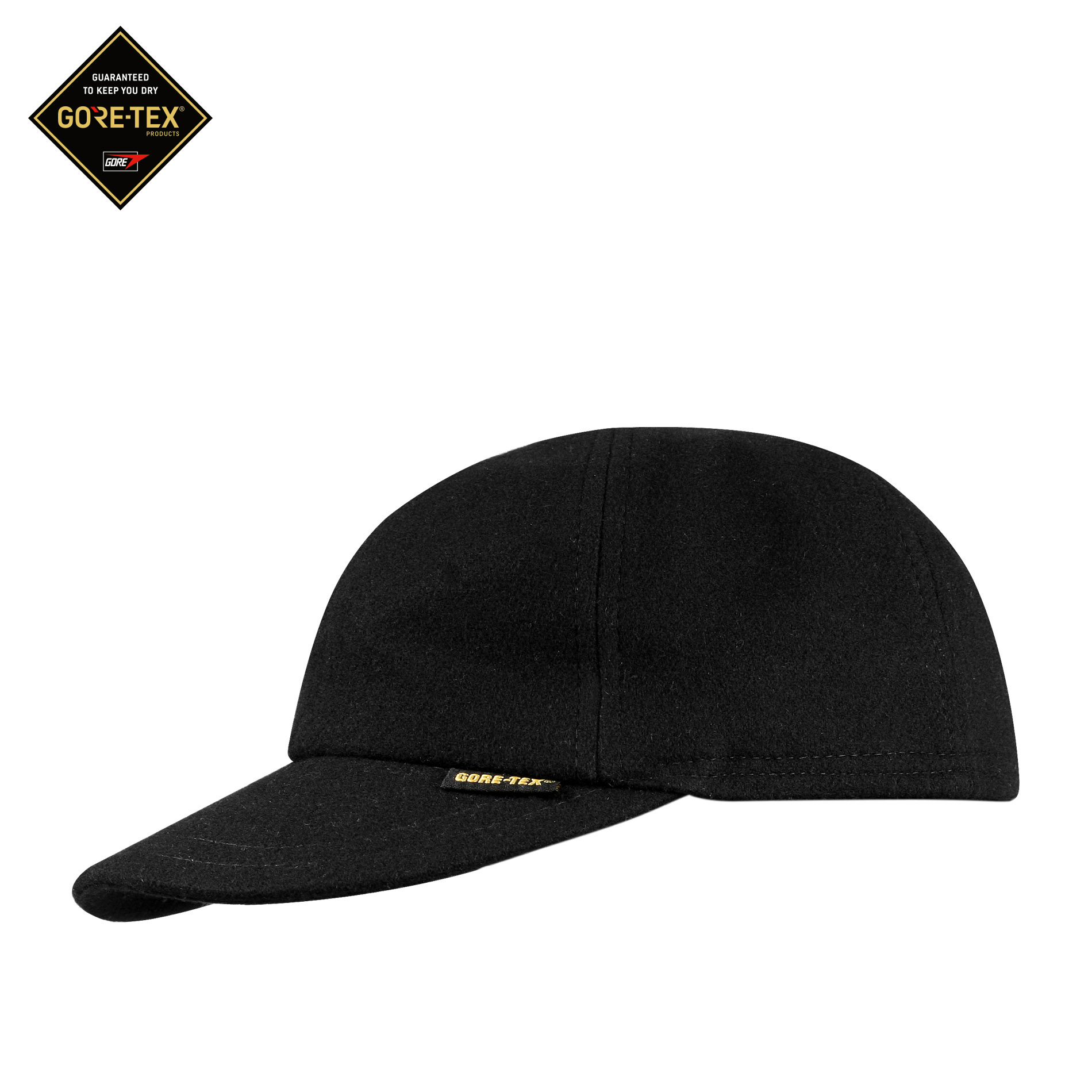 Herrenausstatter Herren Baseball Cap schwarz Woll-Stoff