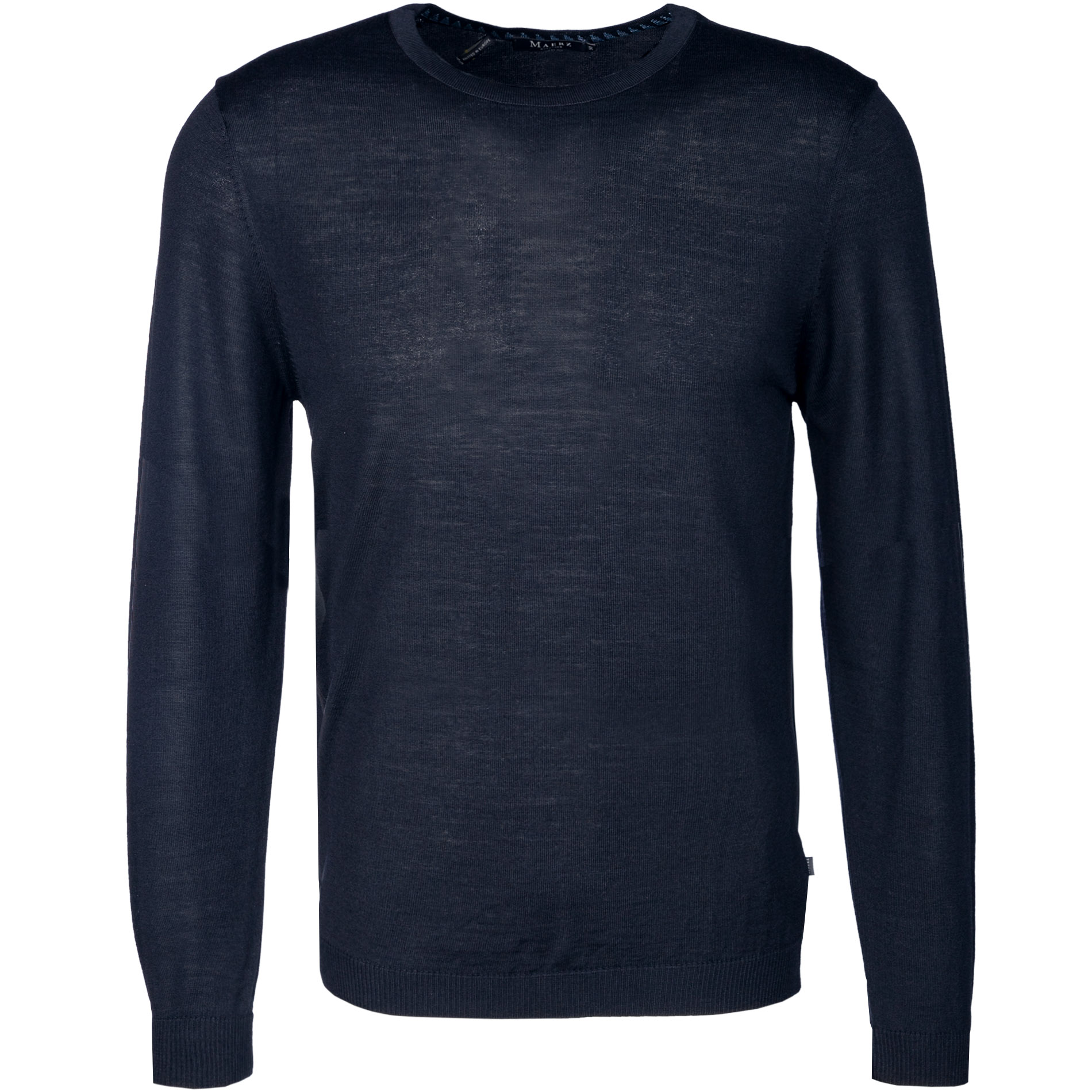 MAERZ Muenchen Herren Pullover blau Schurwolle unifarben