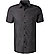 Kurzarmhemd, Body Fit, Baumwolle, anthrazit - anthrazit