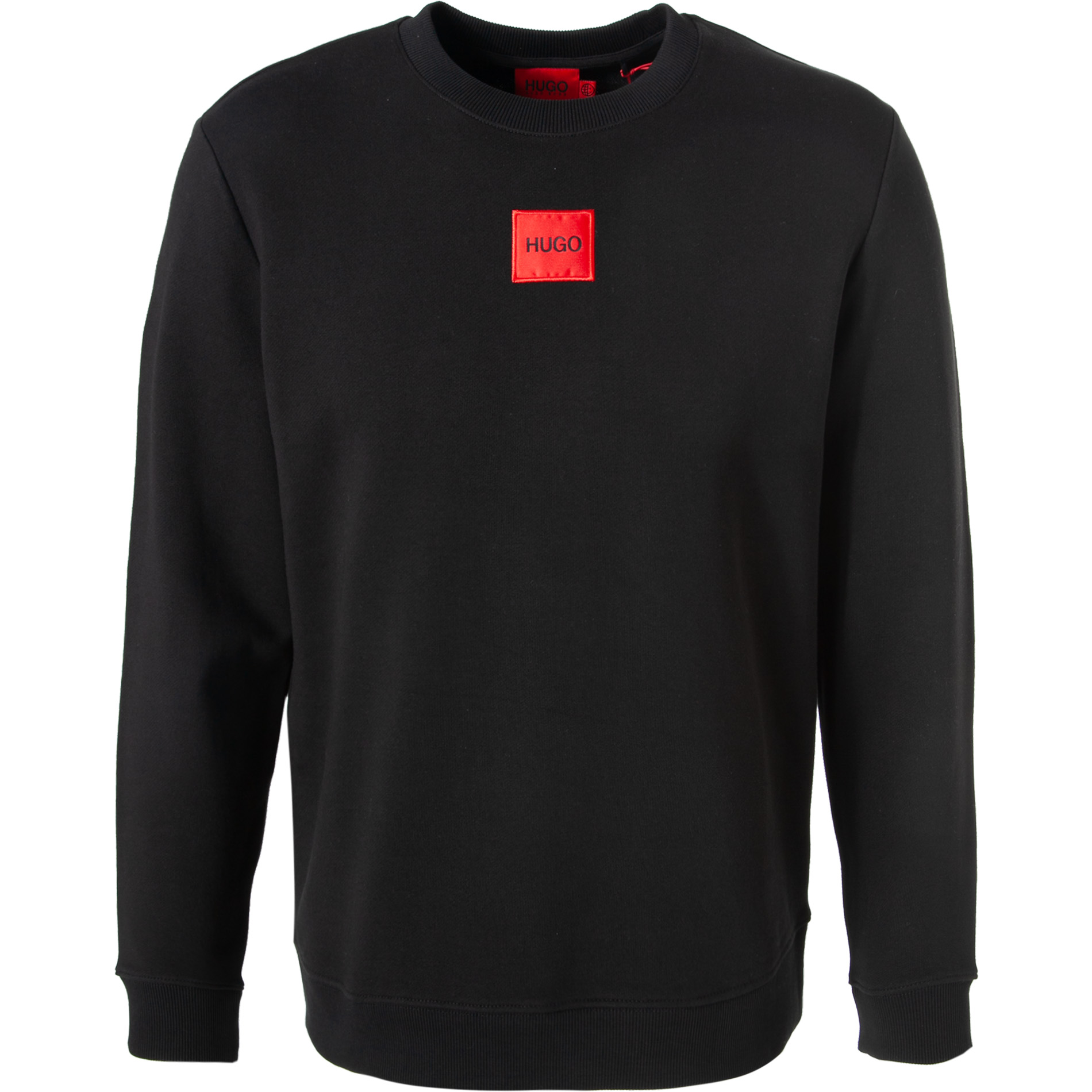 HUGO Herren Sweatshirt schwarz Logo und Motiv