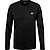 Longsleeve, Baumwolle, schwarz - schwarz