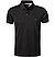 Polo-Shirt, Slim Fit, Bio Baumwoll-Piqué, schwarz - schwarz