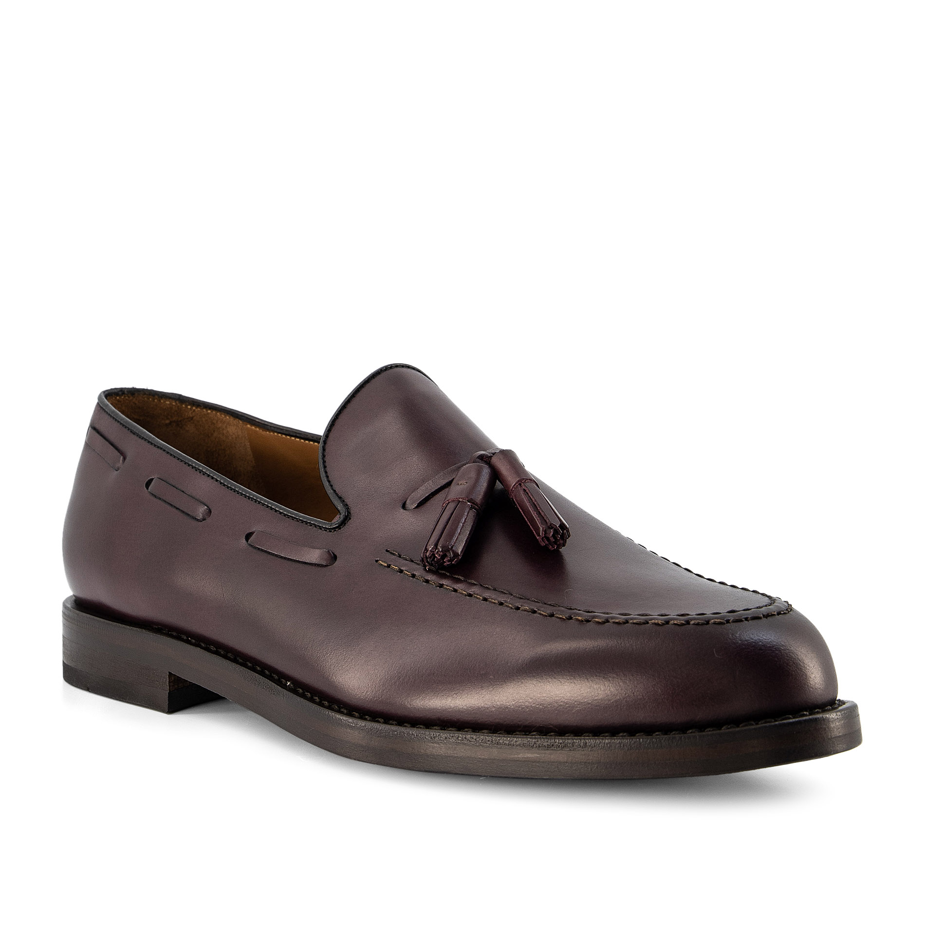 LOTTUSSE Herren Loafer braun Glattleder