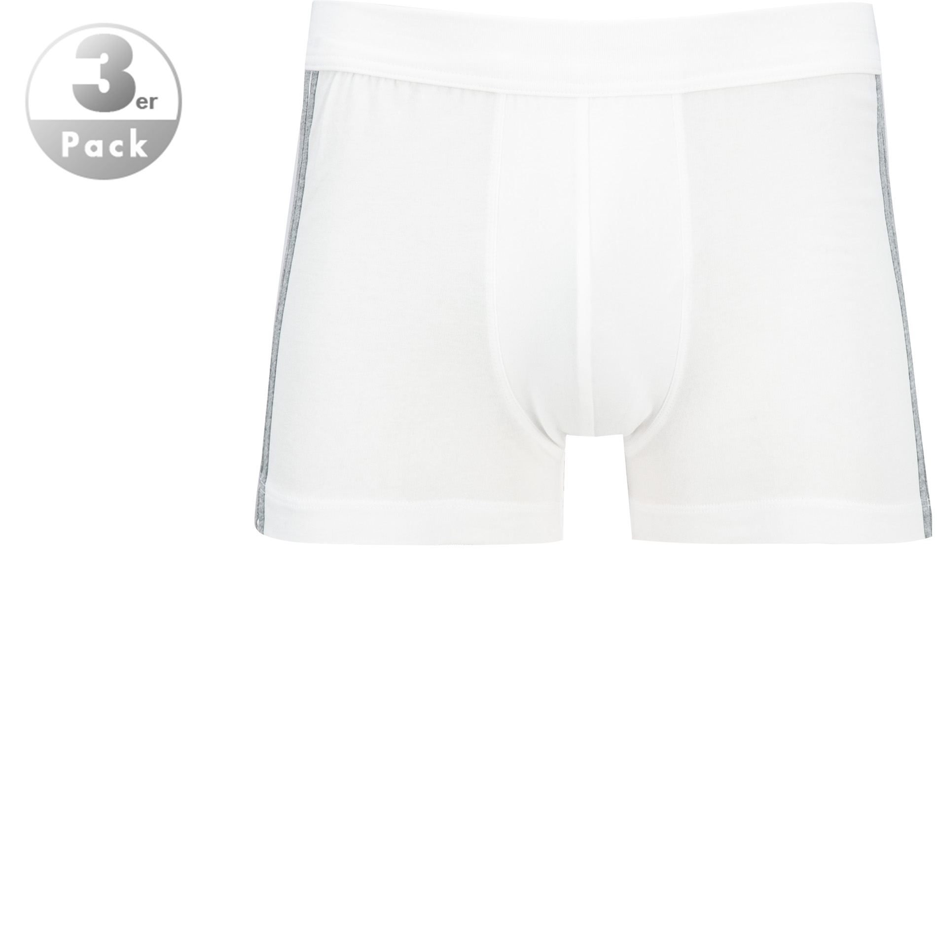 Schiesser Herren Shorts weiß Baumwolle unifarben