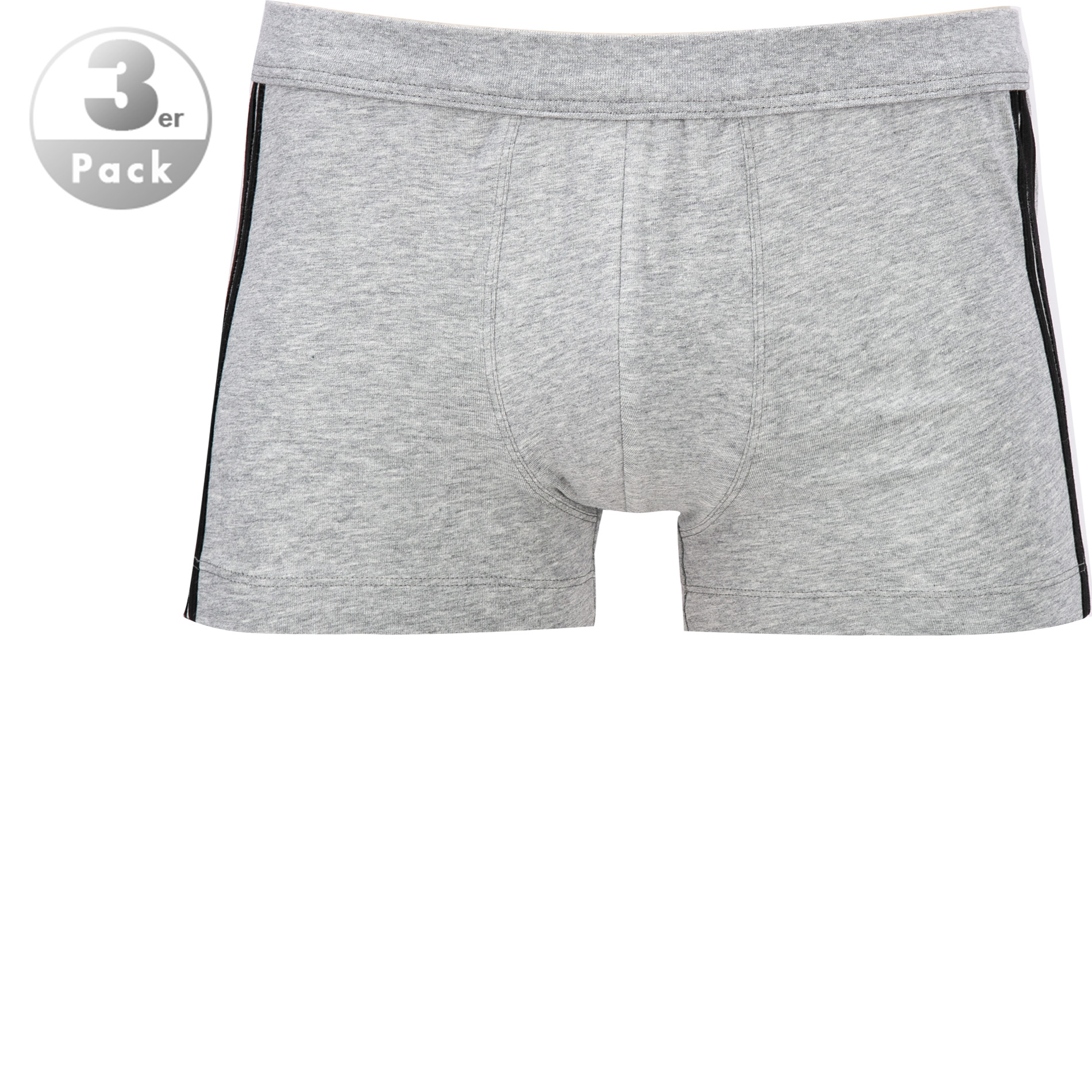 Schiesser Herren Shorts Grau Baumwolle & Mix Unifarben