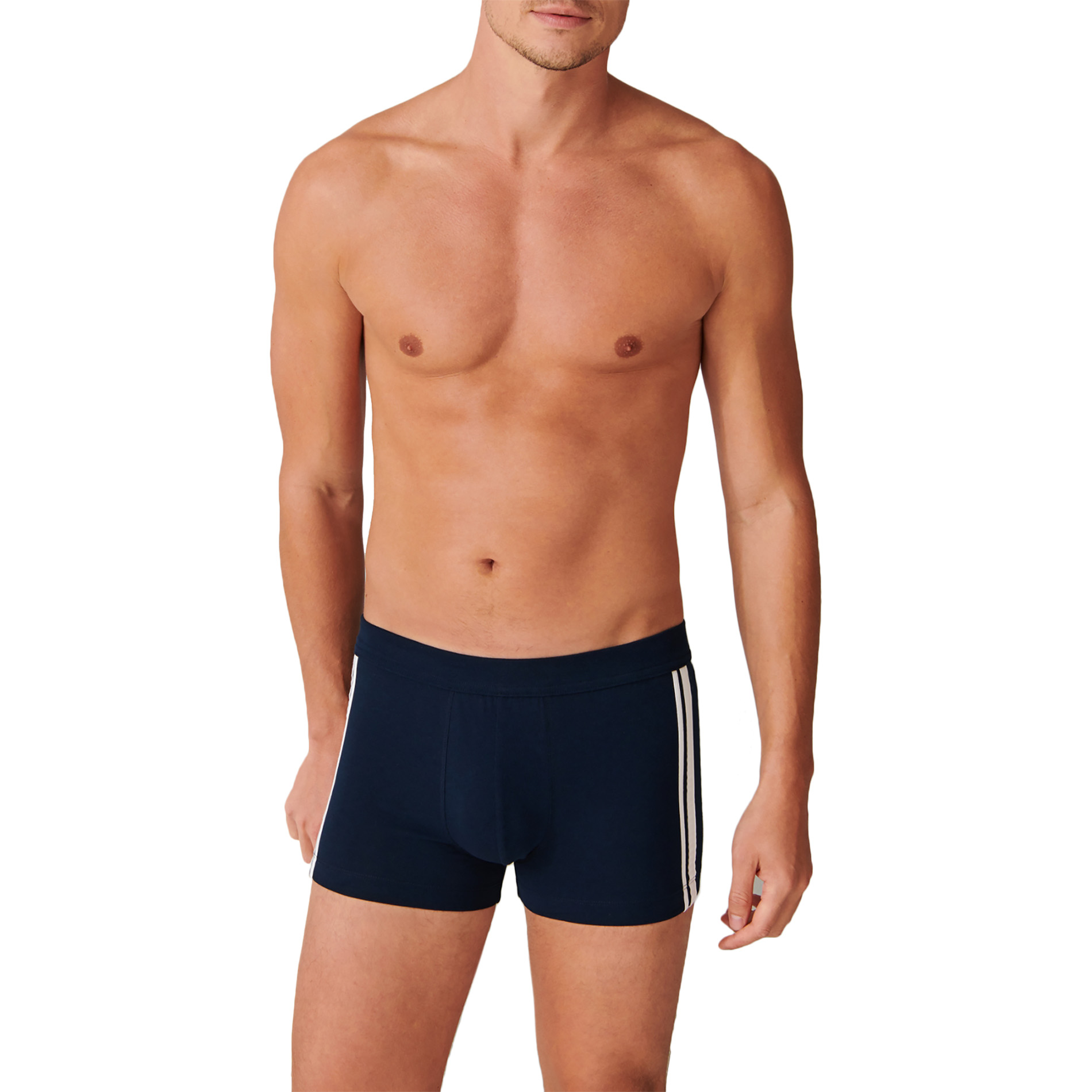 Schiesser Herren Shorts Blau Baumwolle & Mix Unifarben