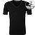T-Shirts, Baumwoll-Stretch, schwarz - schwarz