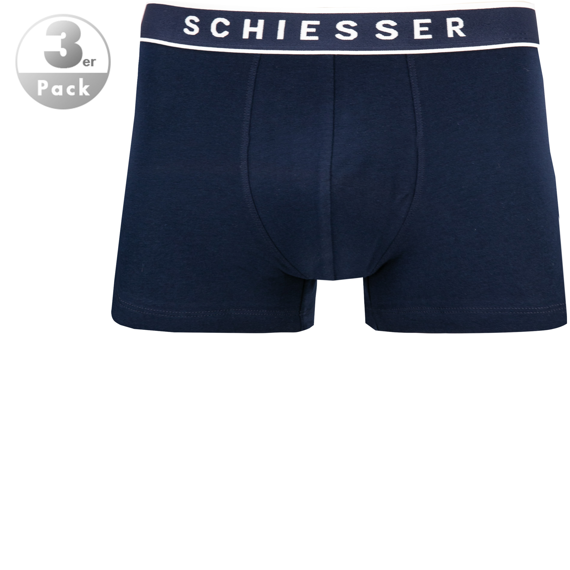 Schiesser Herren Shorts grau Baumwolle & Mix unifarben