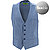 Weste, Schurwoll-Stretch, blau meliert - blau