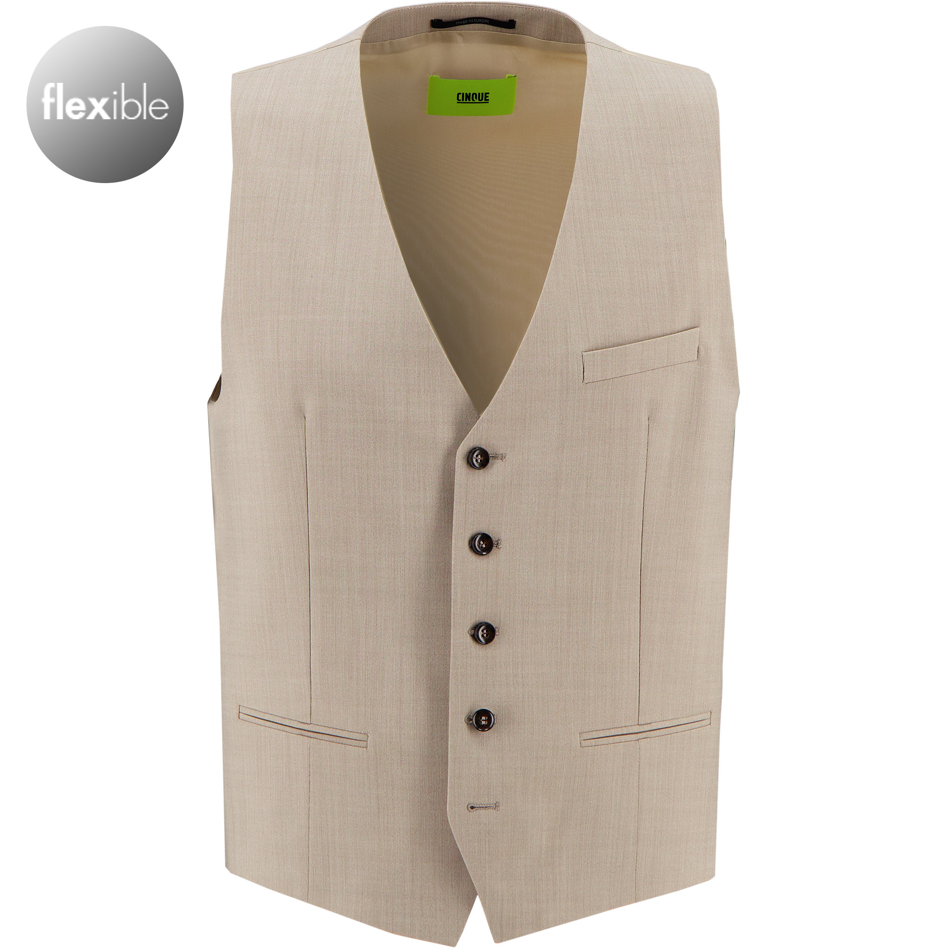 CINQUE Herren Weste beige meliert