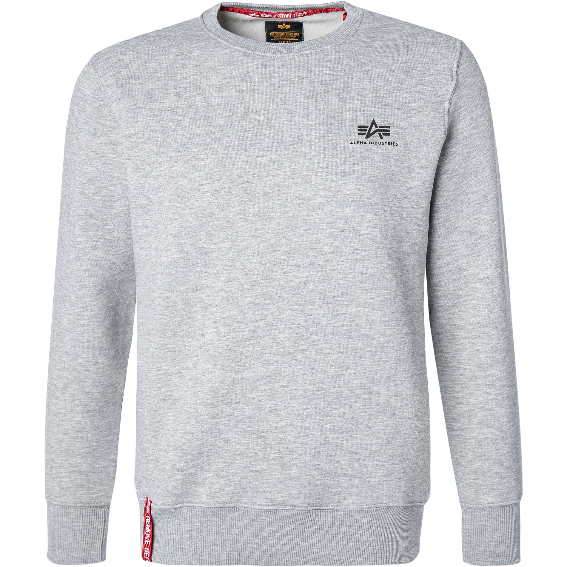 ALPHA INDUSTRIES Herren Sweatshirt grau unifarben