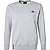 Sweatshirt, Baumwolle, grau meliert - grau