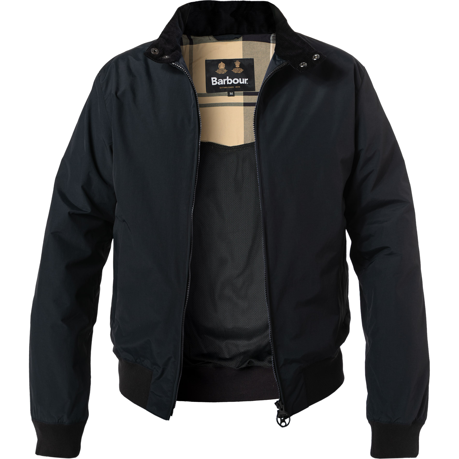 Barbour Herren Jacke schwarz Mikrofaser unifarben