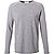 Longsleeve, Baumwolle, grau meliert - gris chine