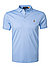 Polo-Shirt, Custom Slim Fit, Baumwoll-Jersey, hellblau - hellblau
