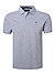 Polo-Shirt, Slim Fit, Baumwoll-Piqué, hellgrau meliert - hellgrau
