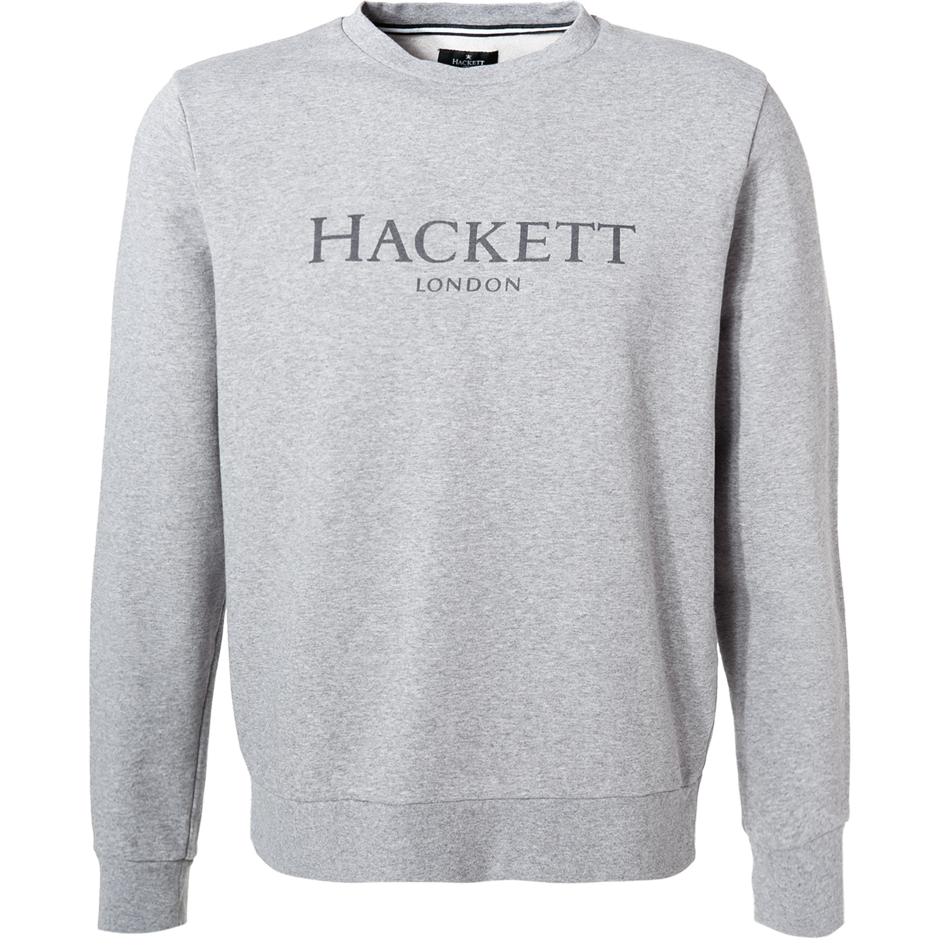 HACKETT Herren Sweatshirt grau Logo und Motiv Classic Fit