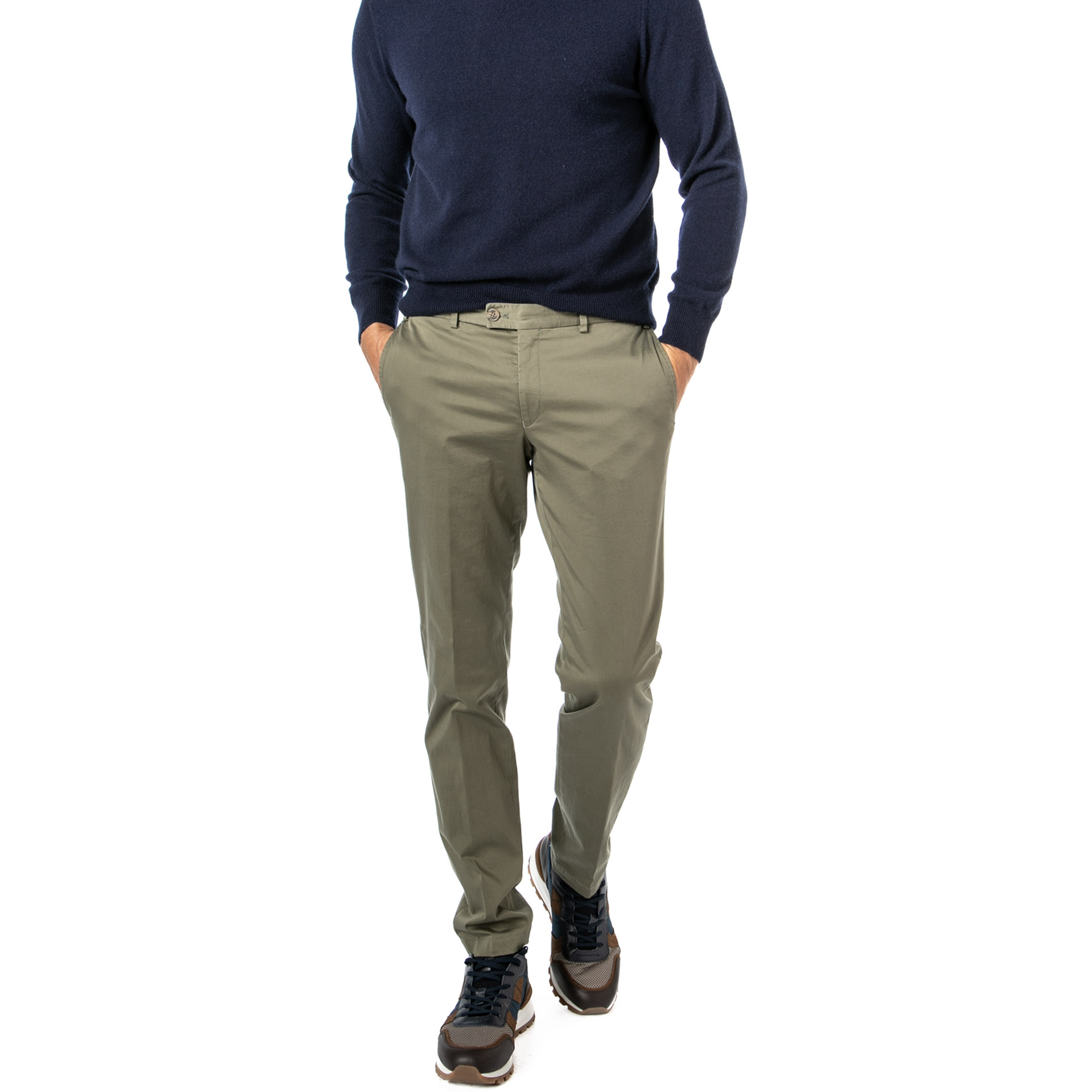 HILTL Herren Hose grün Slim Fit
