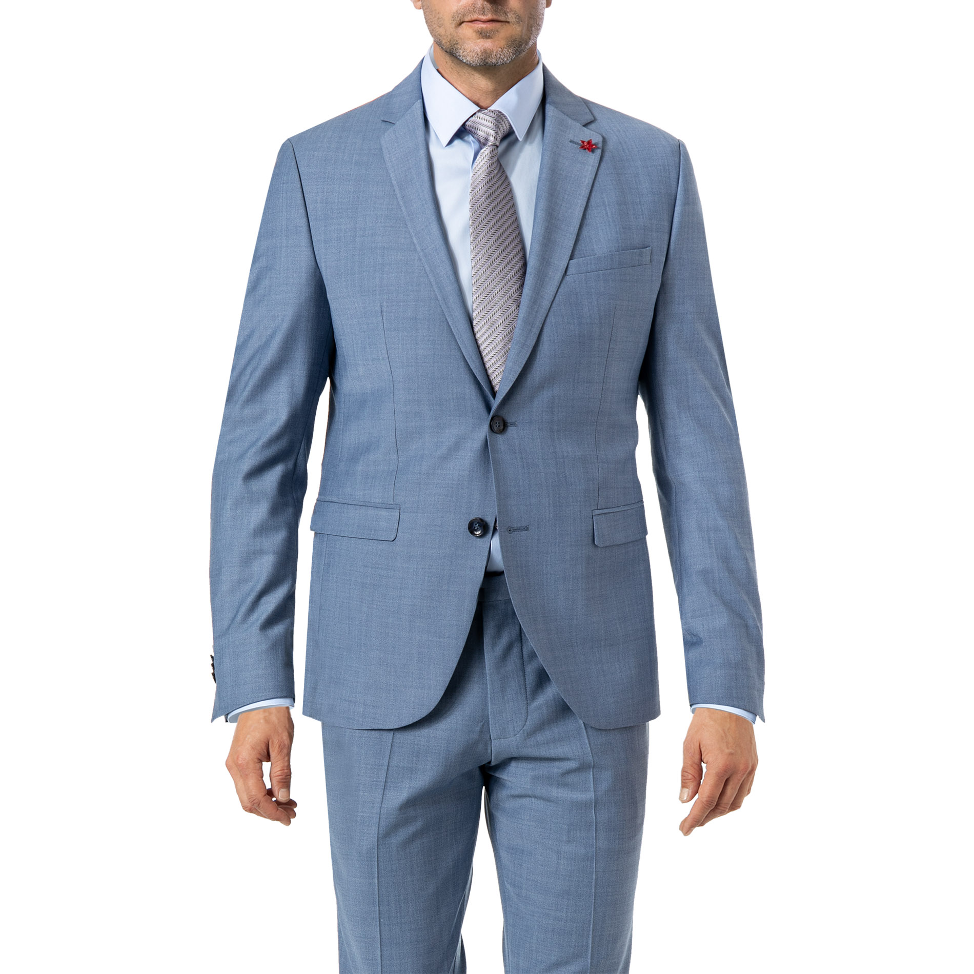 CINQUE Herren Sakko blau Schurwoll-Stretch meliert