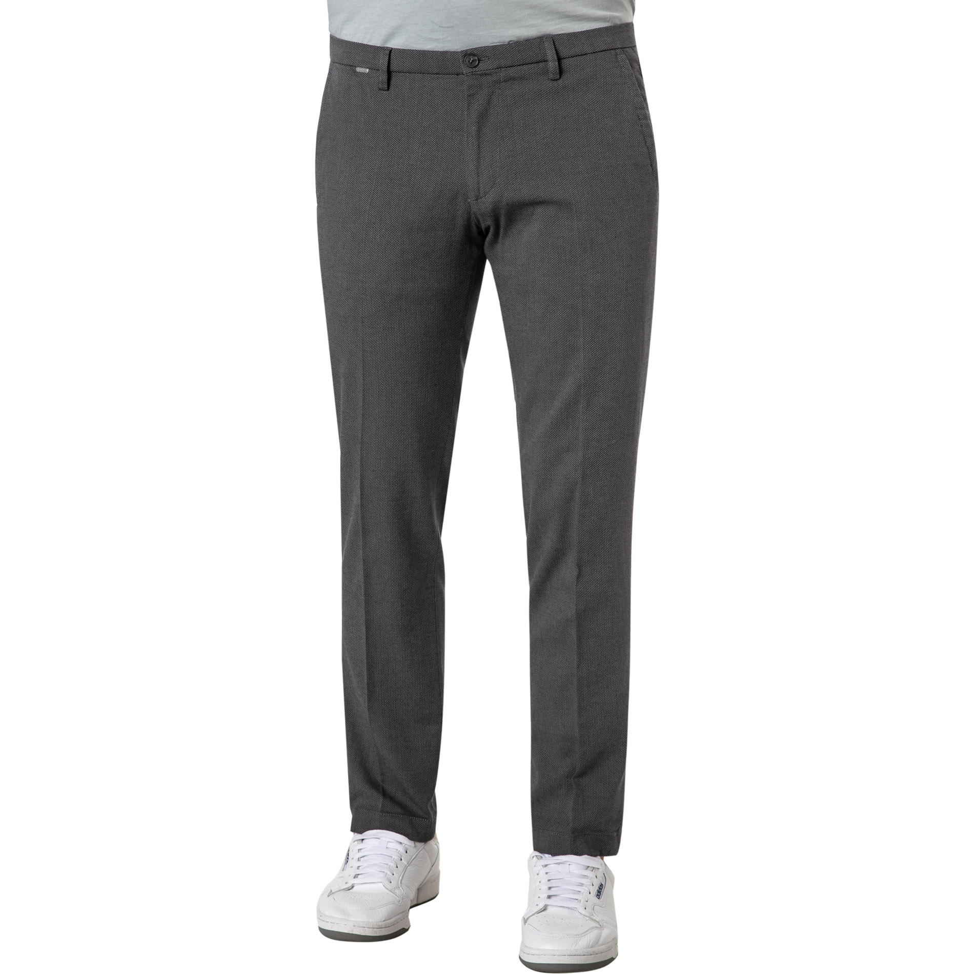 CINQUE Herren Hose grau Baumwolle meliert Slim Fit