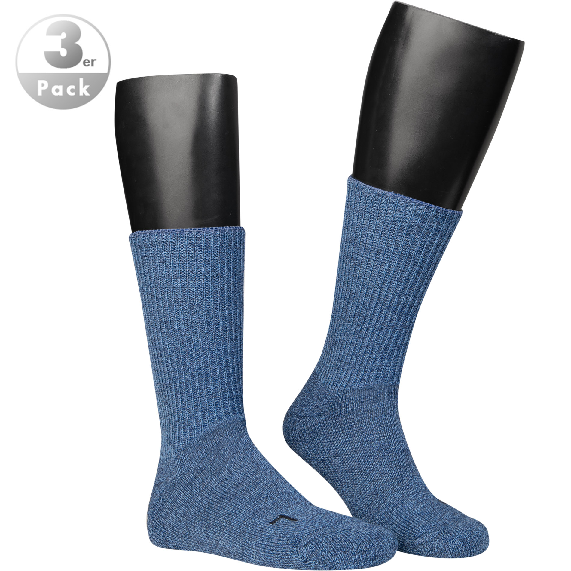 Falke Herren Socken blau Merinowolle unifarben