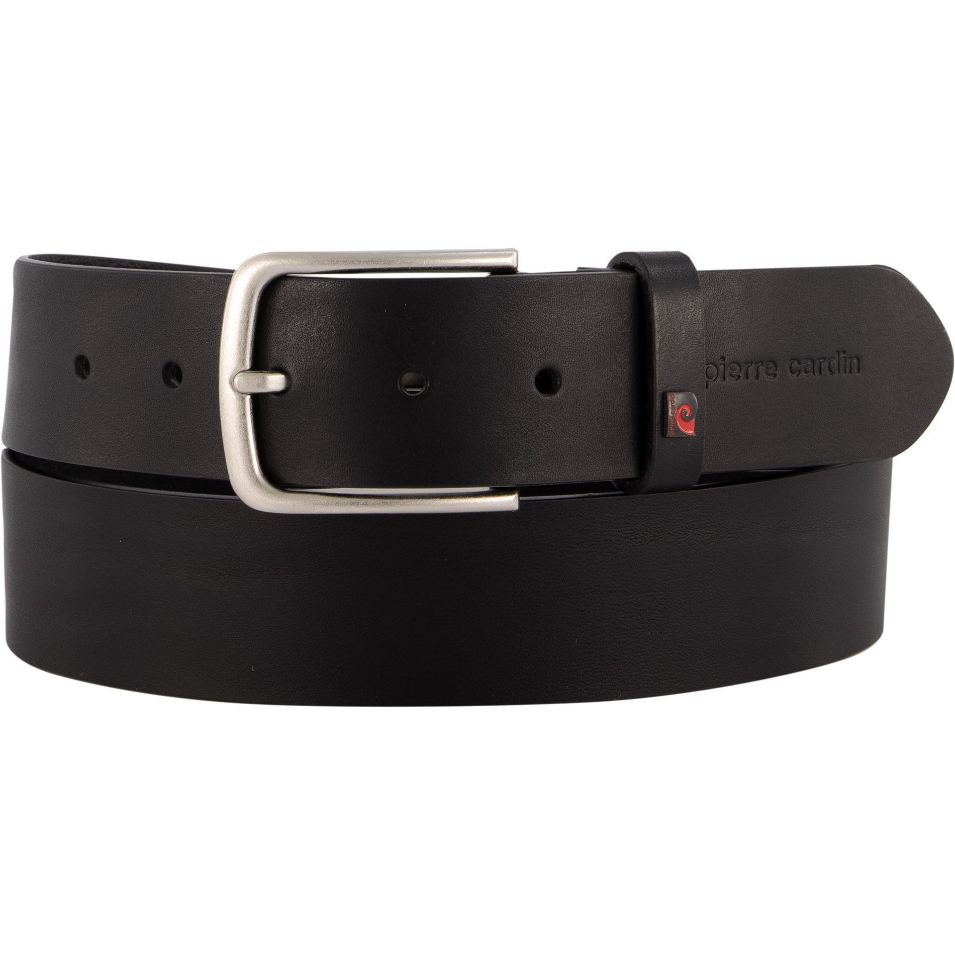 Pierre Cardin Herren Gürtel schwarz Glattleder