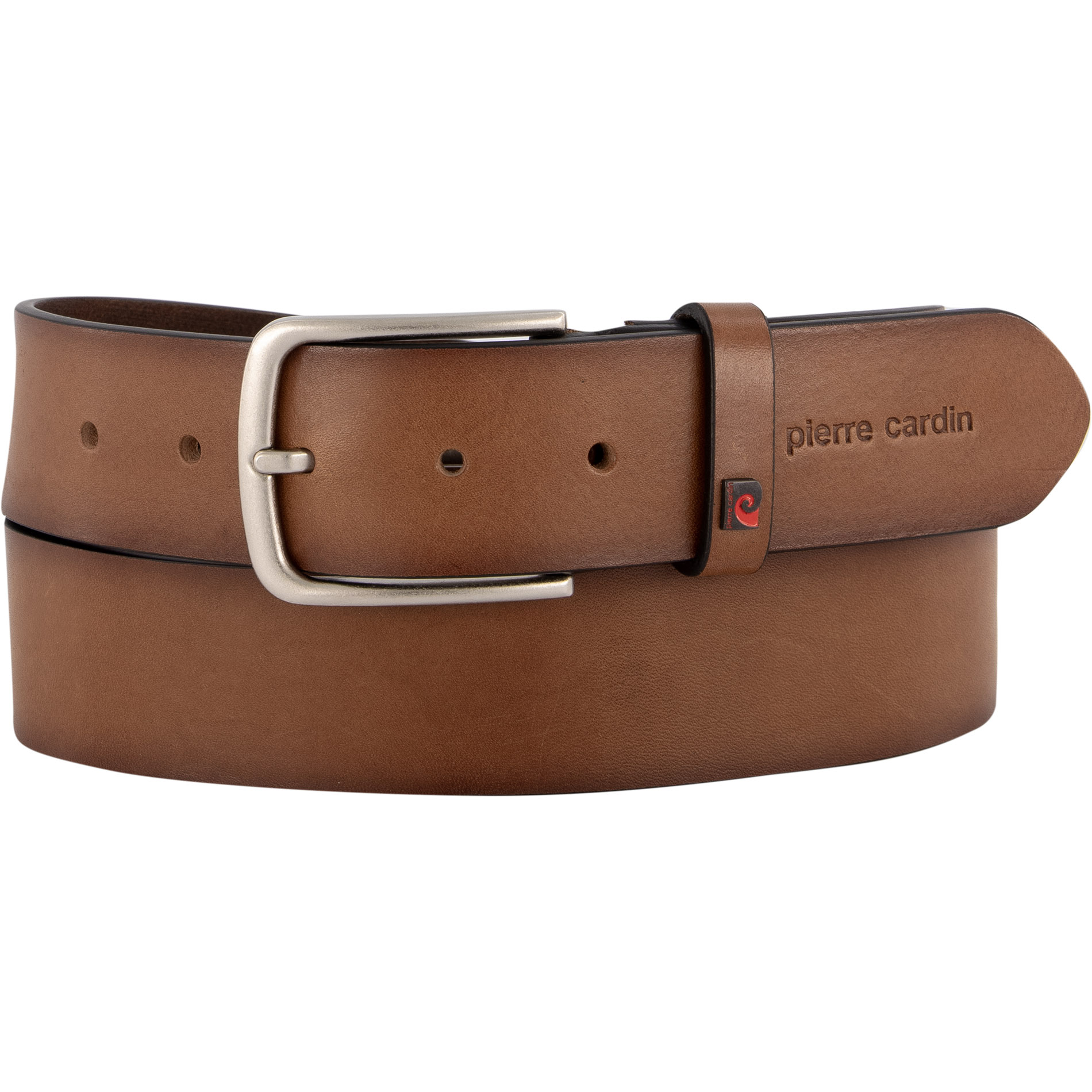 Pierre Cardin Herren Gürtel braun Glattleder