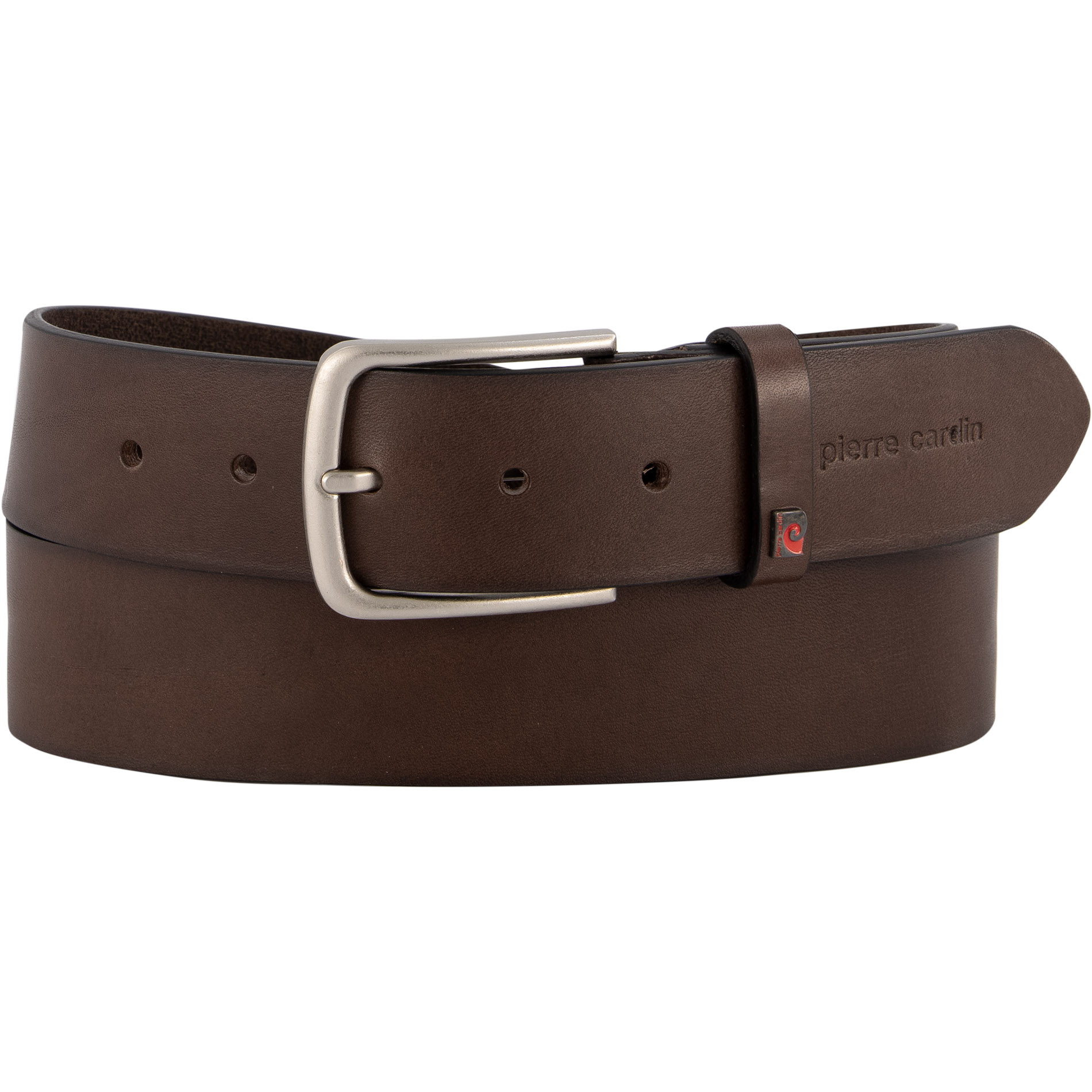 Pierre Cardin Herren Gürtel braun Glattleder