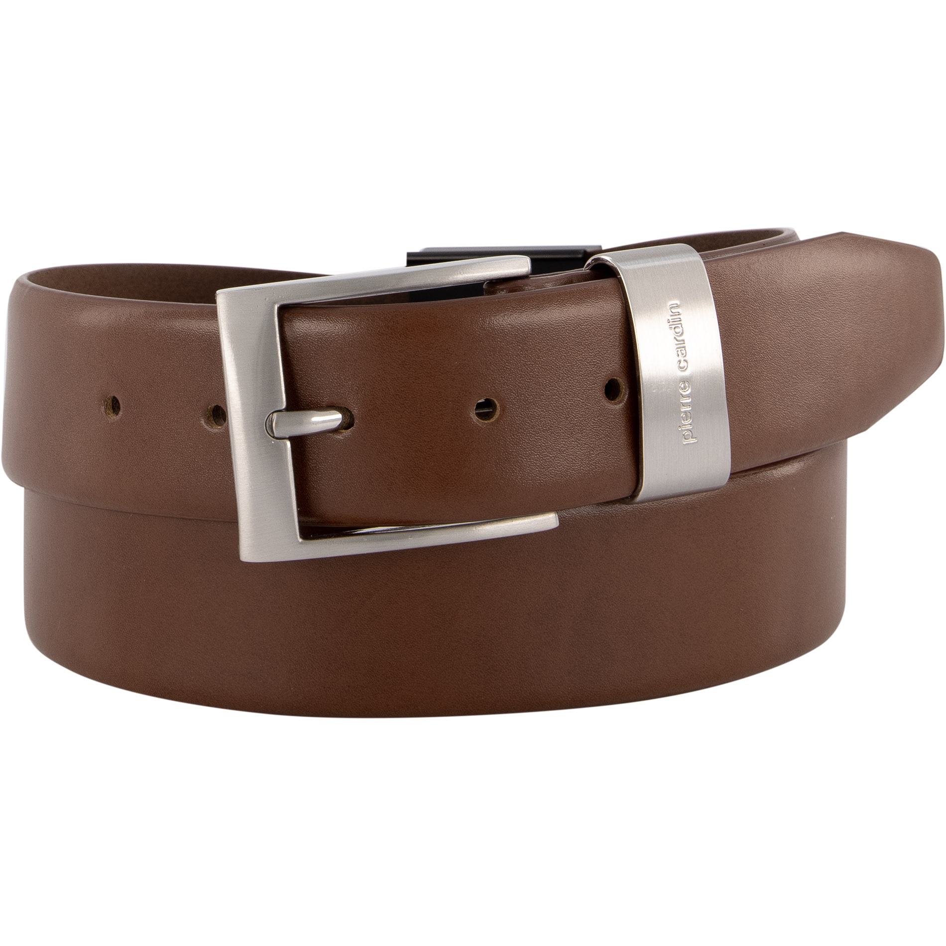 Pierre Cardin Herren Gürtel braun Glattleder