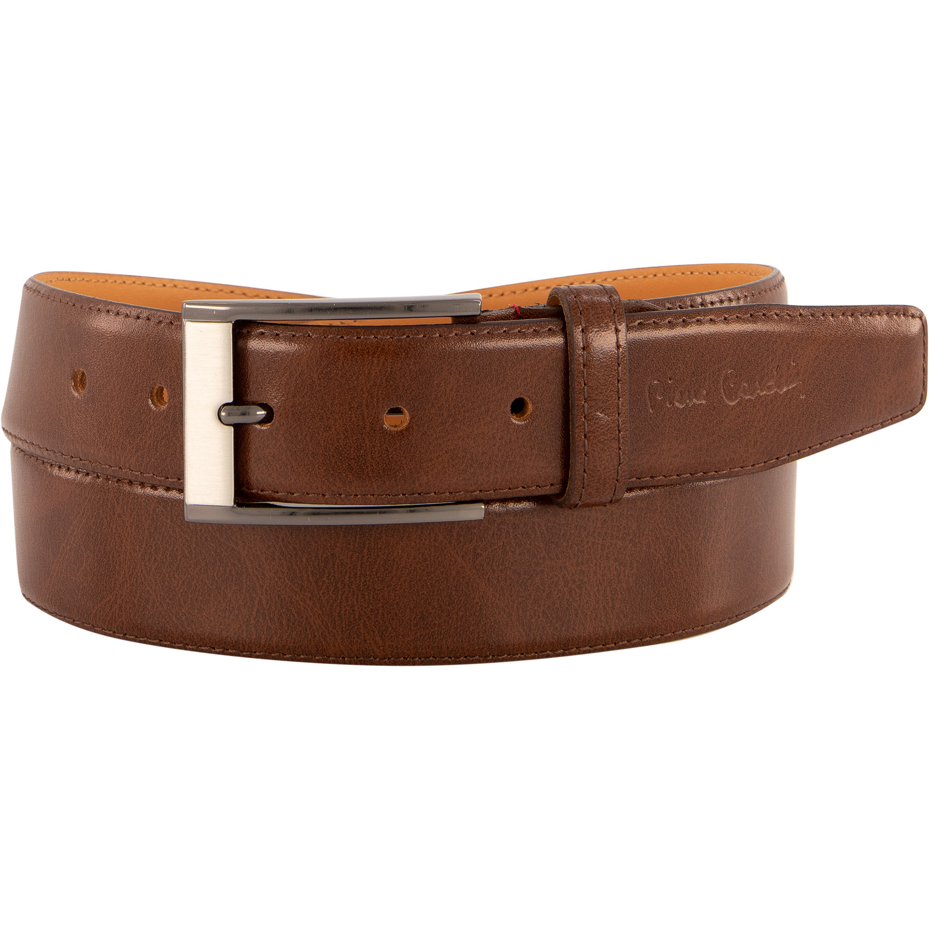 Pierre Cardin Herren Gürtel braun Glattleder